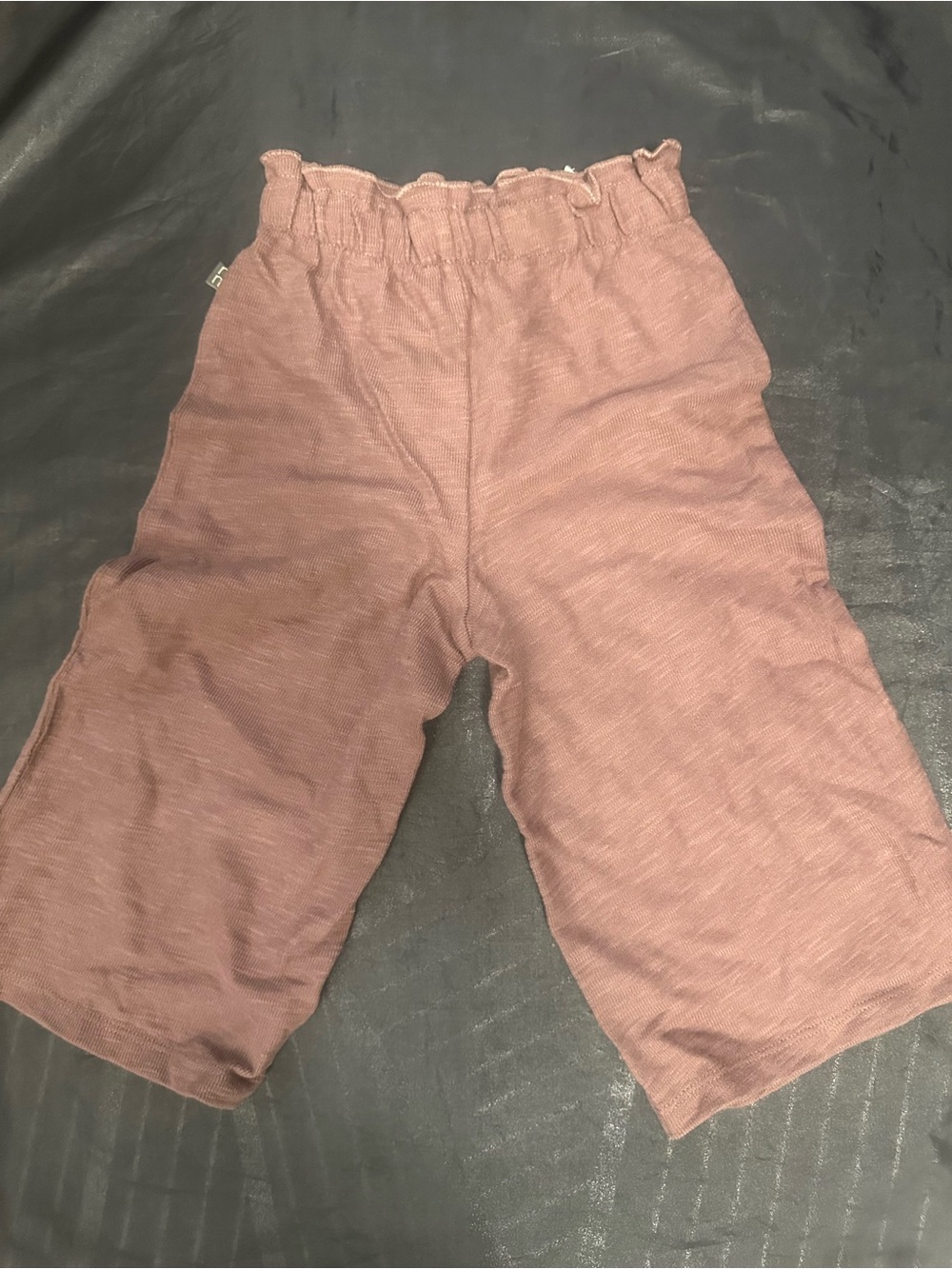 Kids Wide-Leg Drawstring Shorts in Mauve - Picture 3 of 3